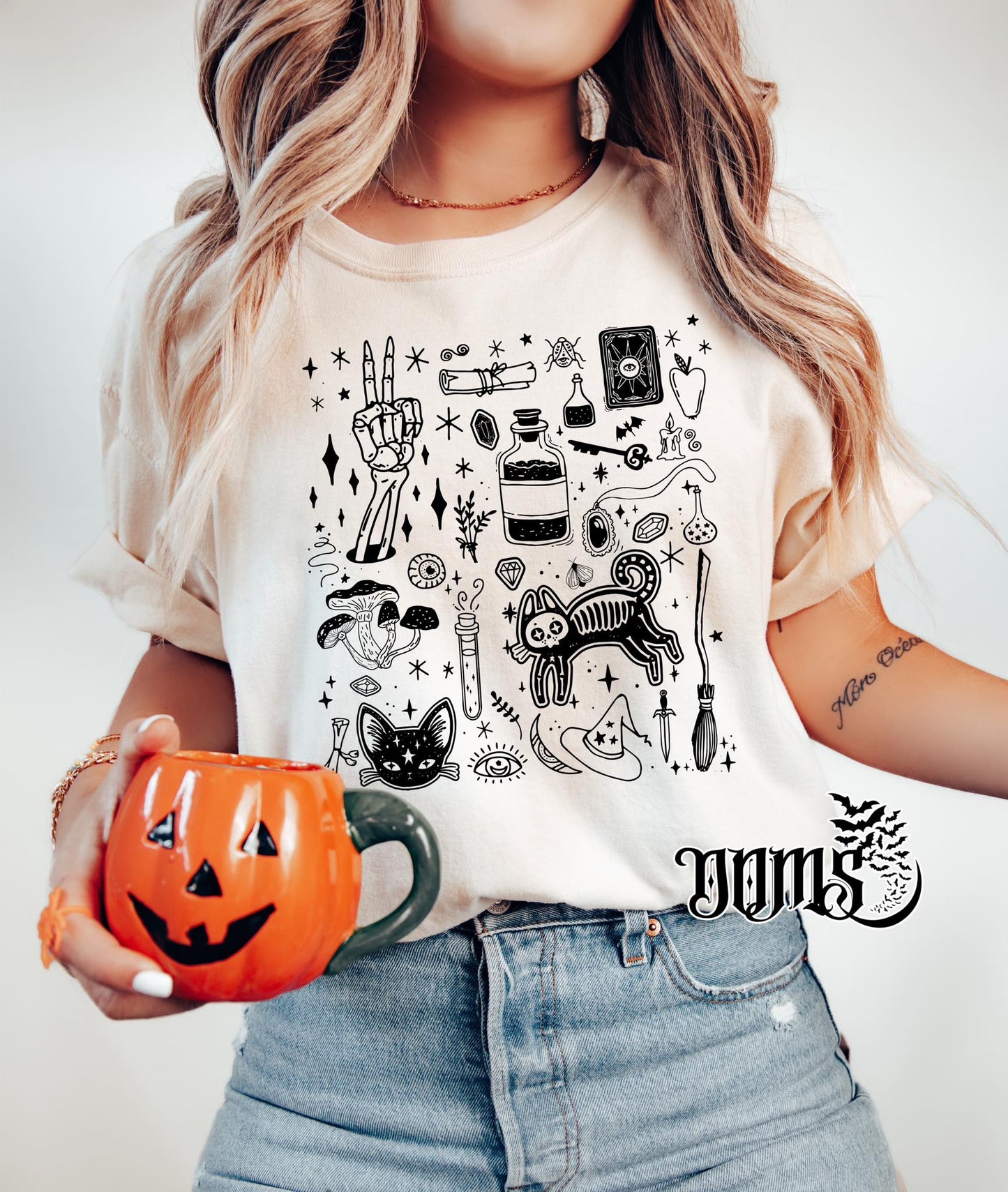 Halloween Doodles Ivory Shirt