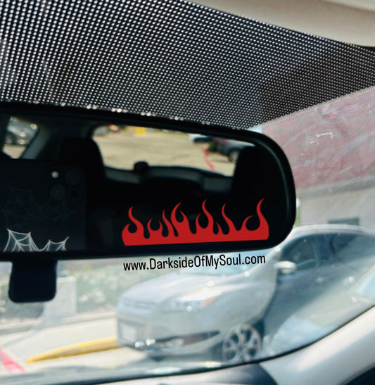 Fire Rear View Mirror Decal
