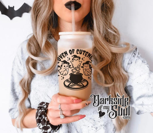 Coven Of Cuteness | 16oz. Frosted Glass Cup