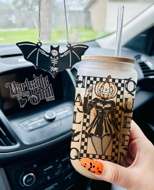 Halloqueen | 16oz. Frosted Glass Cup