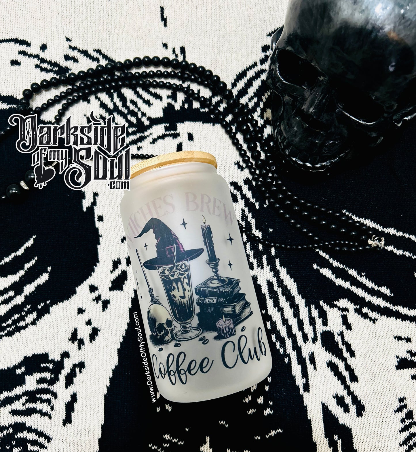 Witches Brew Coffee Club | 16oz. Frosted Glass Cup