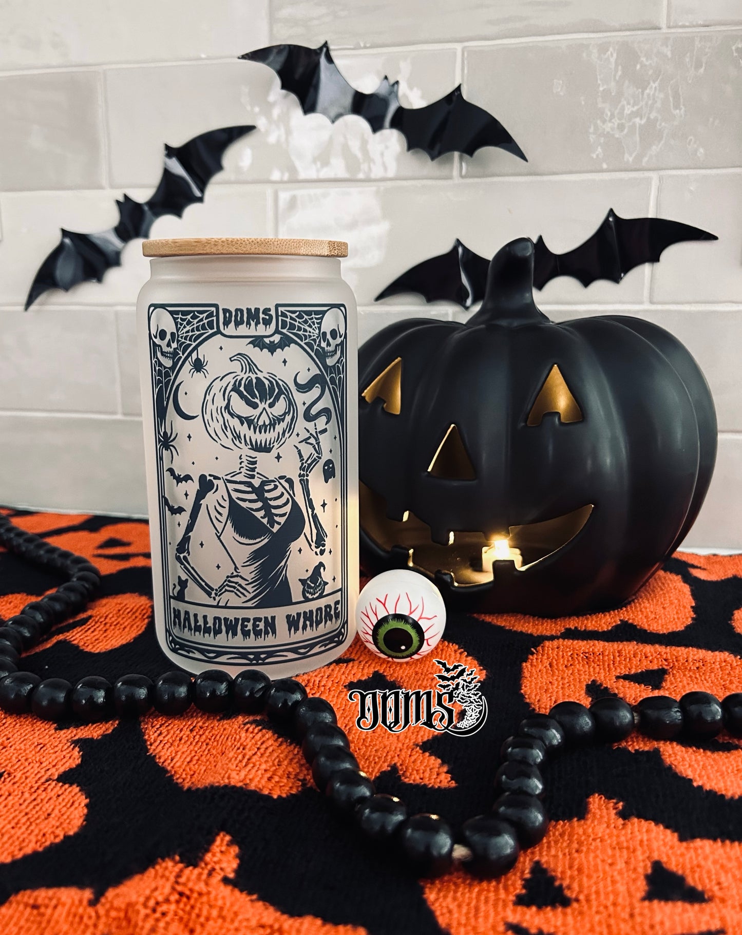 DOMS Exclusive Halloween Whore | 16OZ. Frosted Glass Cup