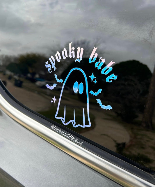 Spooky Babe Ghost Decal