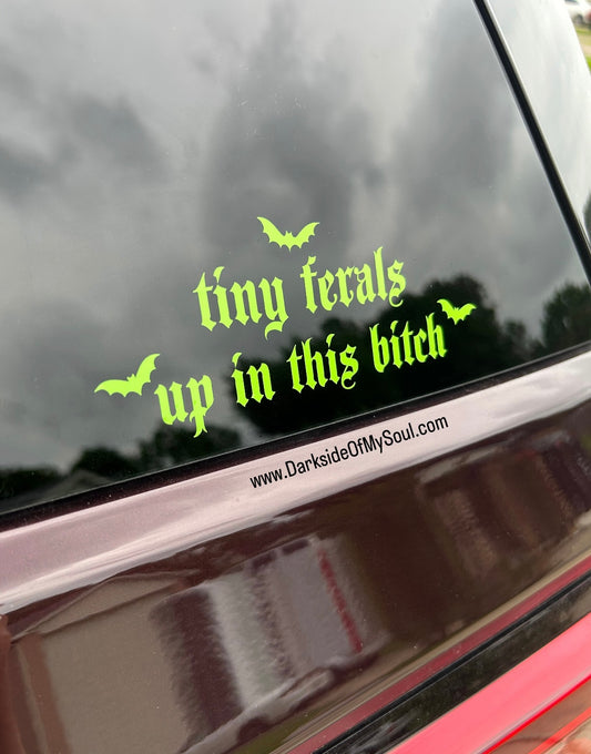 Tiny Ferals Up In This Bitch Decal