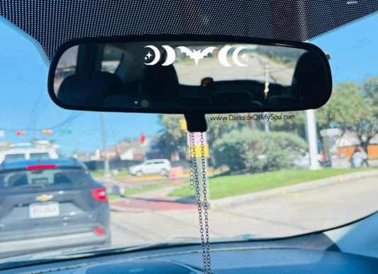 Bat Moon Phase Rear View Mirror Decal