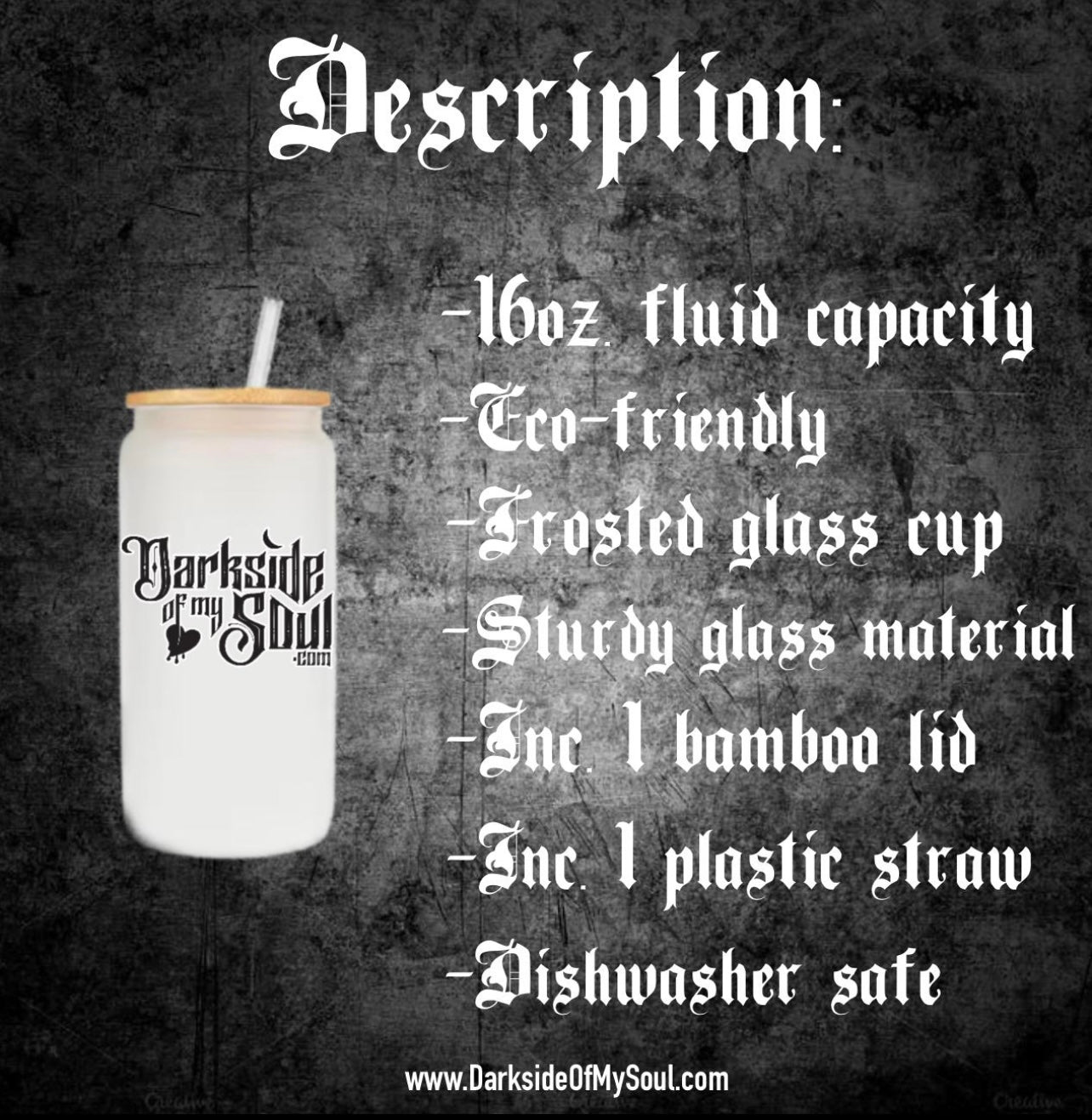 Halloween Grid | 16oz. Frosted Glass Cup