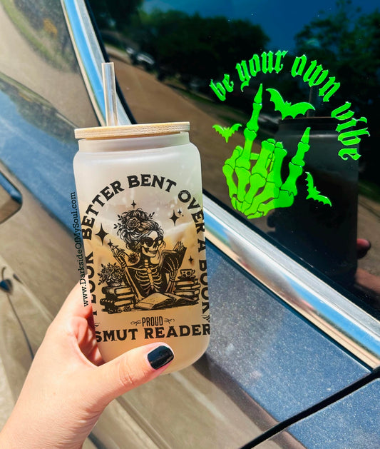 I Look Better Bent Over A Book Proud Smut Reader | 16oz. Frosted Glass Cup
