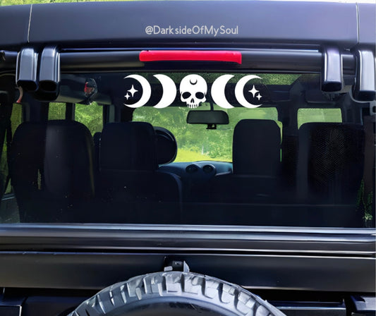 Skull Moon Phase Decal