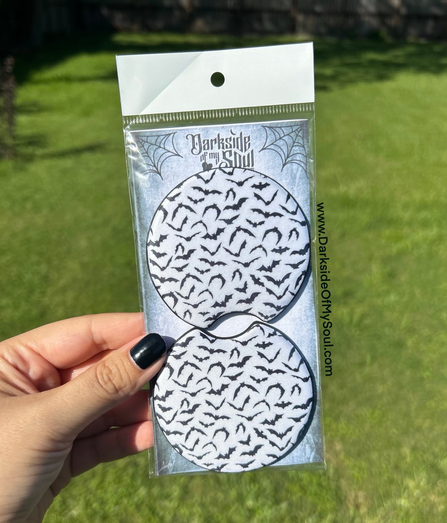 Black And White Bats Car Coasters