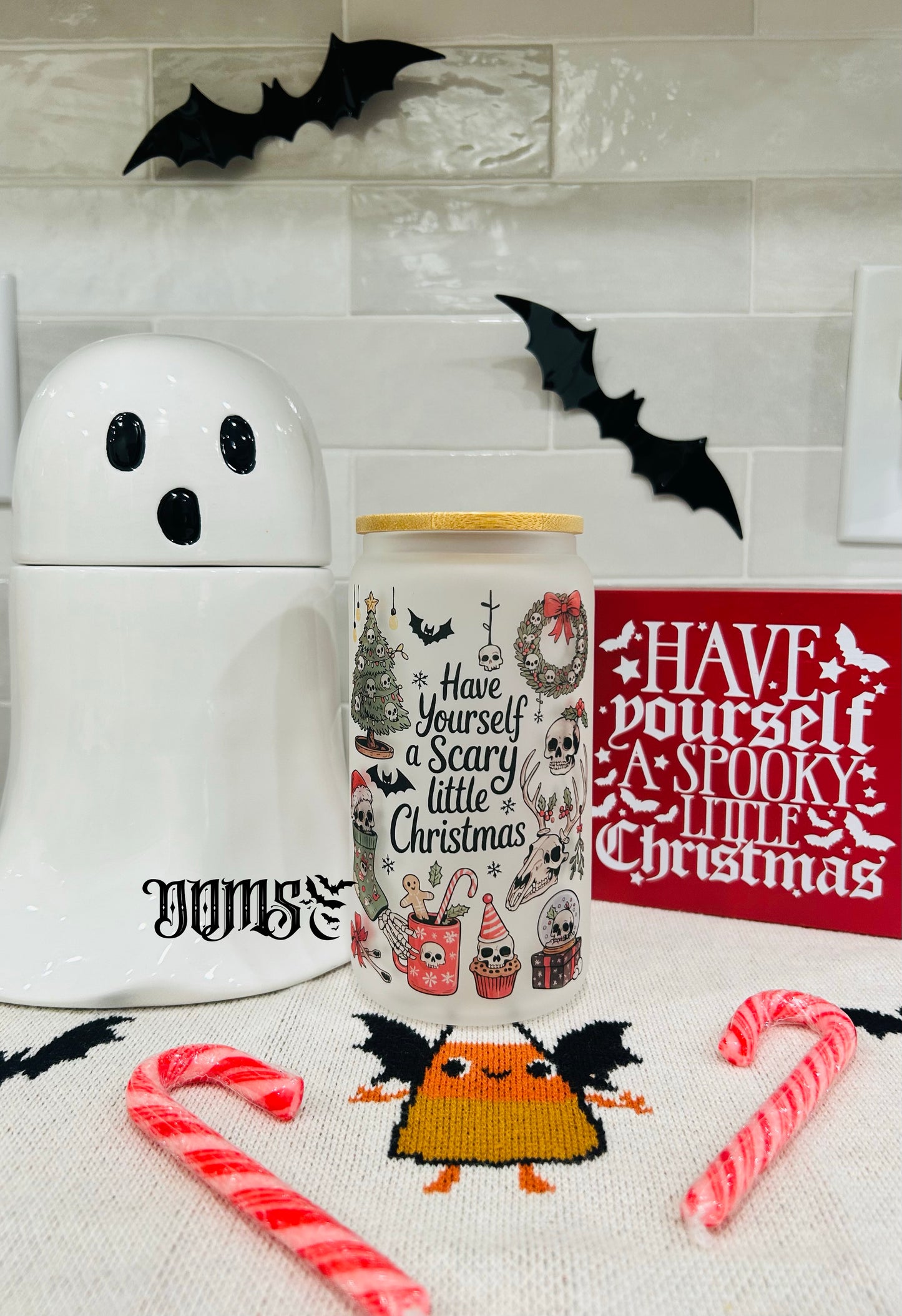 Have Yourself A Scary Little Christmas | 16oz. Frosted Glass Cup