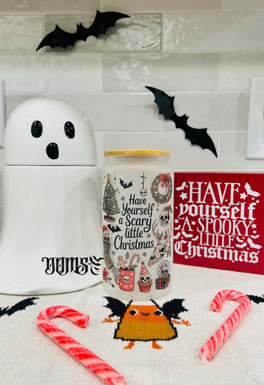 Have Yourself A Scary Little Christmas | 16oz. Frosted Glass Cup