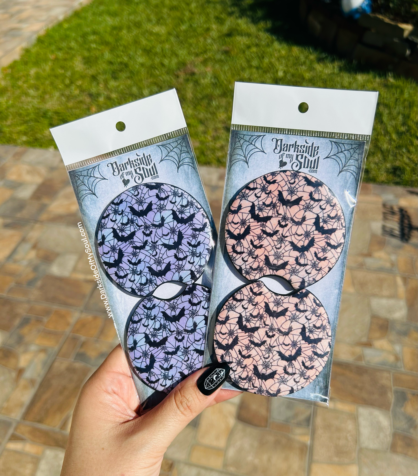 Pastel Bat Car Coasters