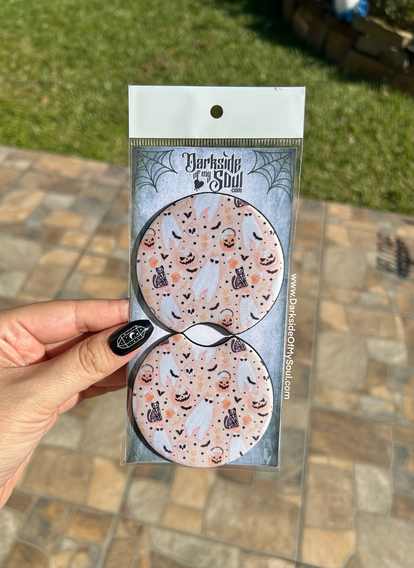 Girlie Halloween Car Coasters