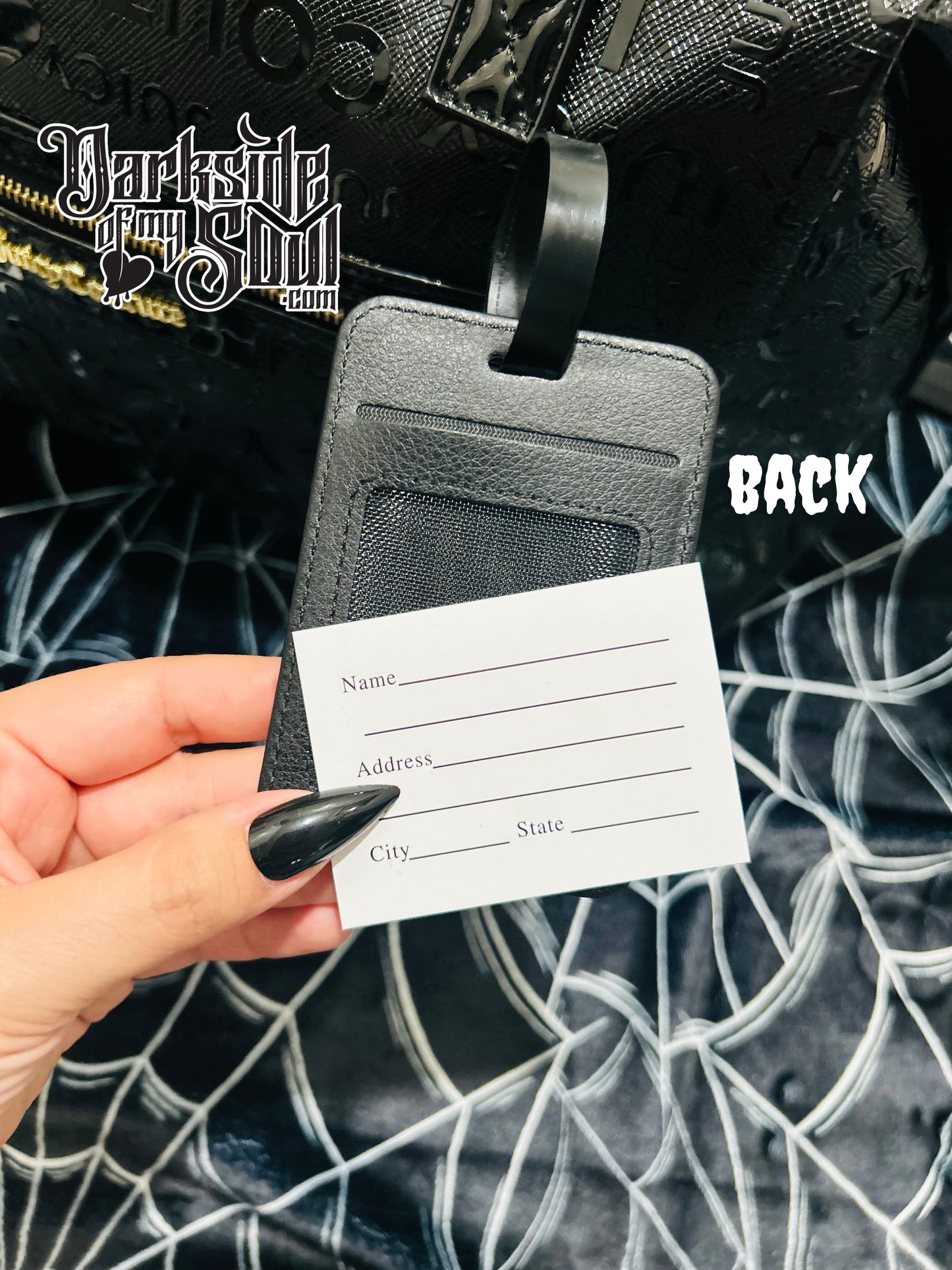 Spooky Bat Luggage Tag