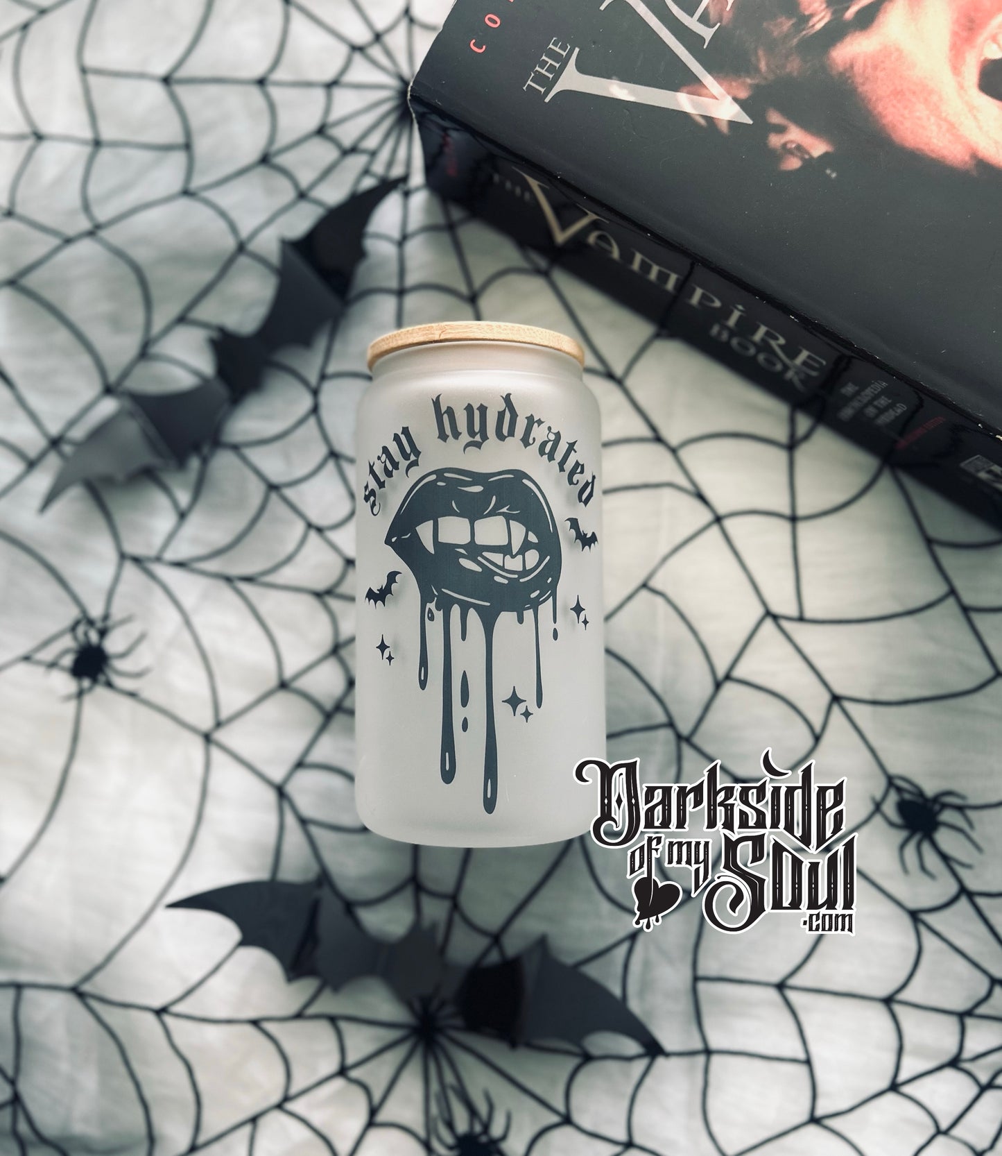 Stay Hydrated | 16oz. Frosted Glass Cup