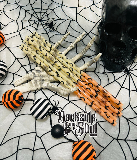 10" Bats Color Changing Straws