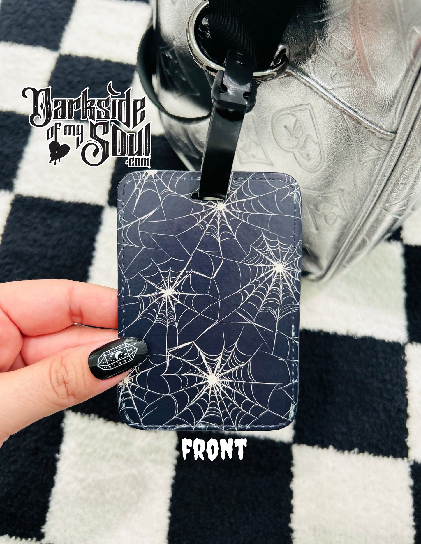 Spider Web Luggage Tag