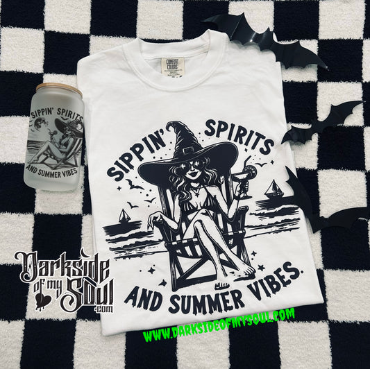 Sippin Spirits And Summer Vibes Shirt