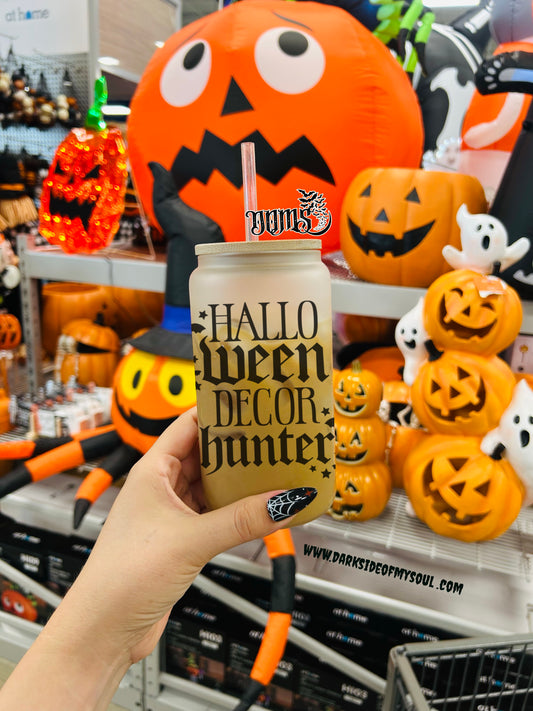 Halloween Decor Hunter | 16oz. Frosted Glass Cup