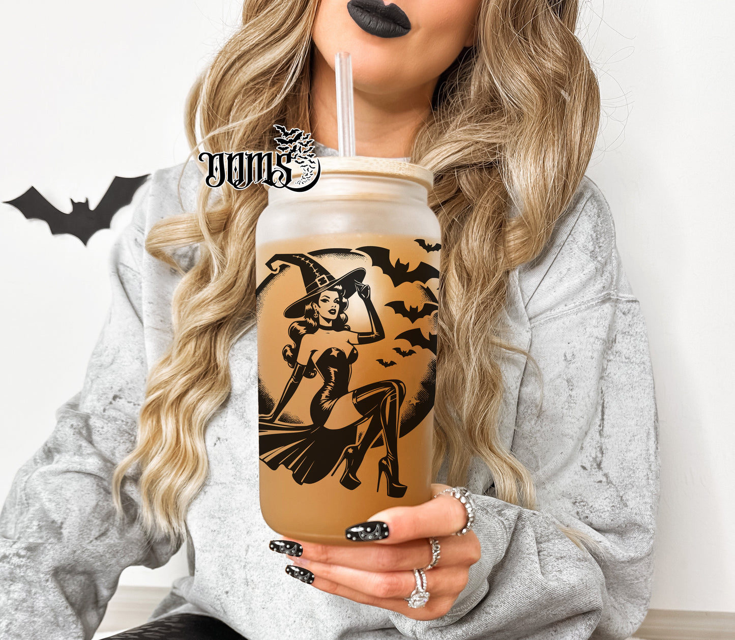 Spooky Witch | 16oz. Frosted Glass Cup