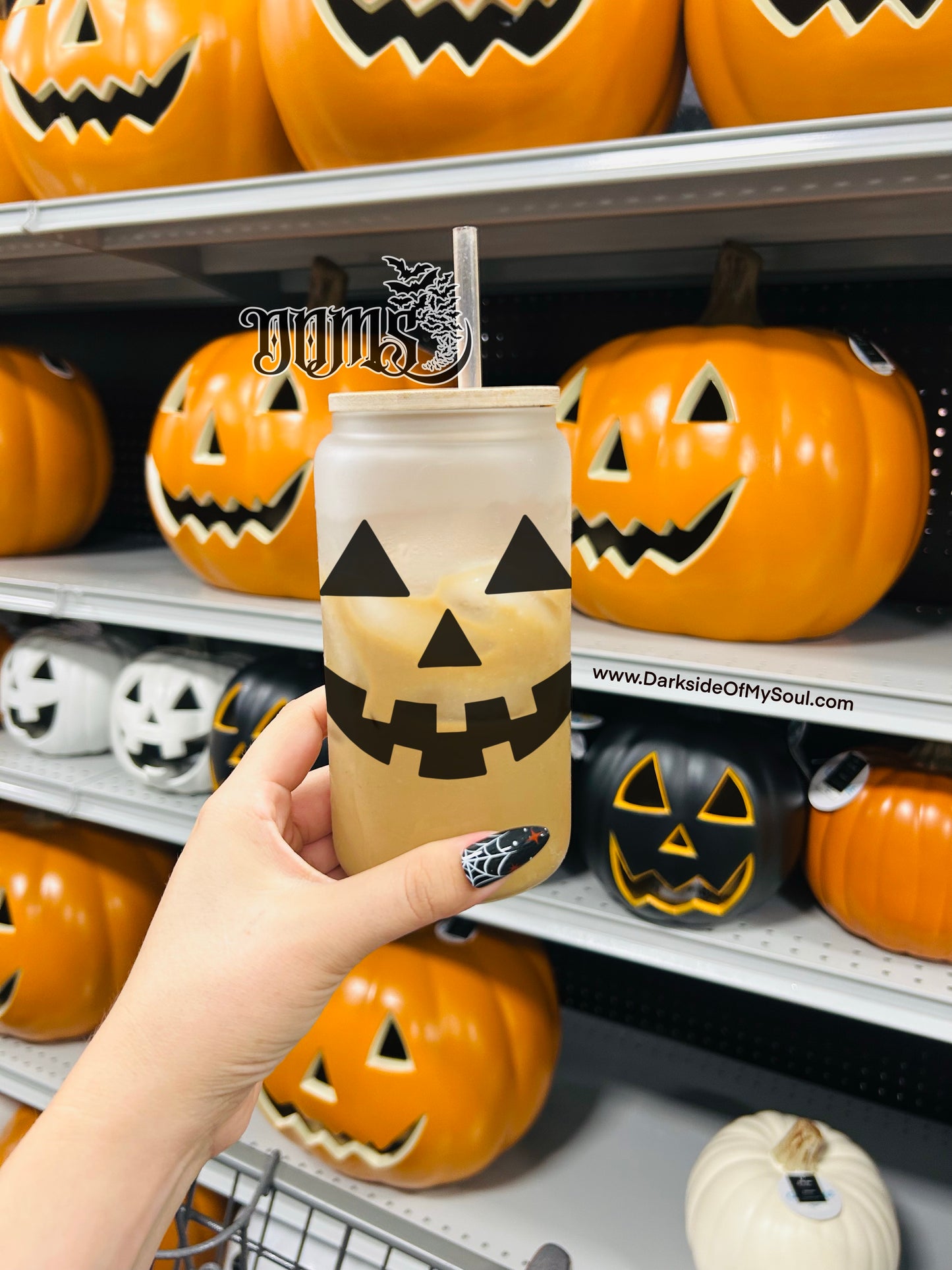 Jack O Lantern | 16oz. Frosted Glass Cup