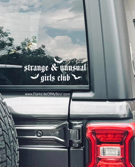 Strange And Unusual Girls Club Decal