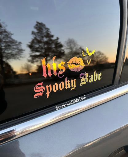 His Spooky Babe Decal