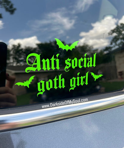 Anti Social Goth Girl Decal