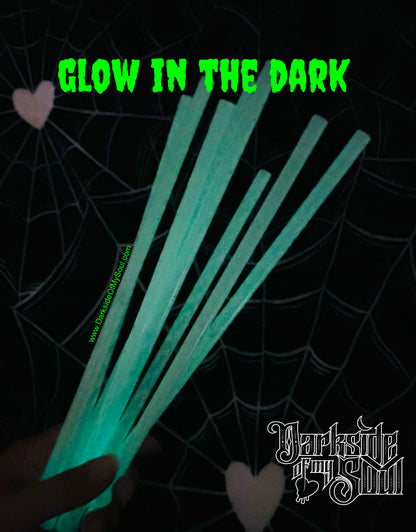 10" Ghosties Glow In The Dark Straws