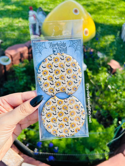 Skull Sunflower Car Coasters