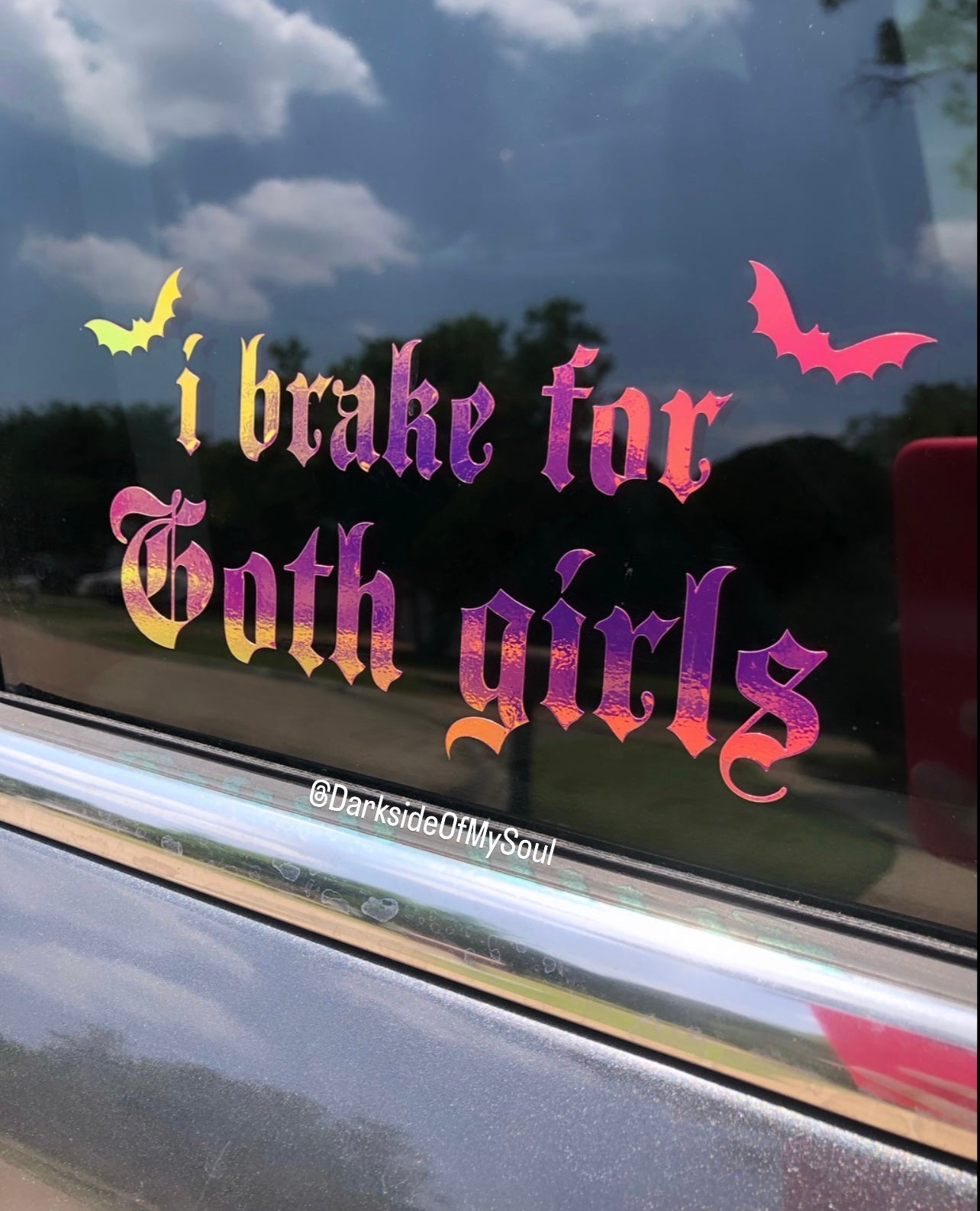 I Brake For Goth Girls Decal