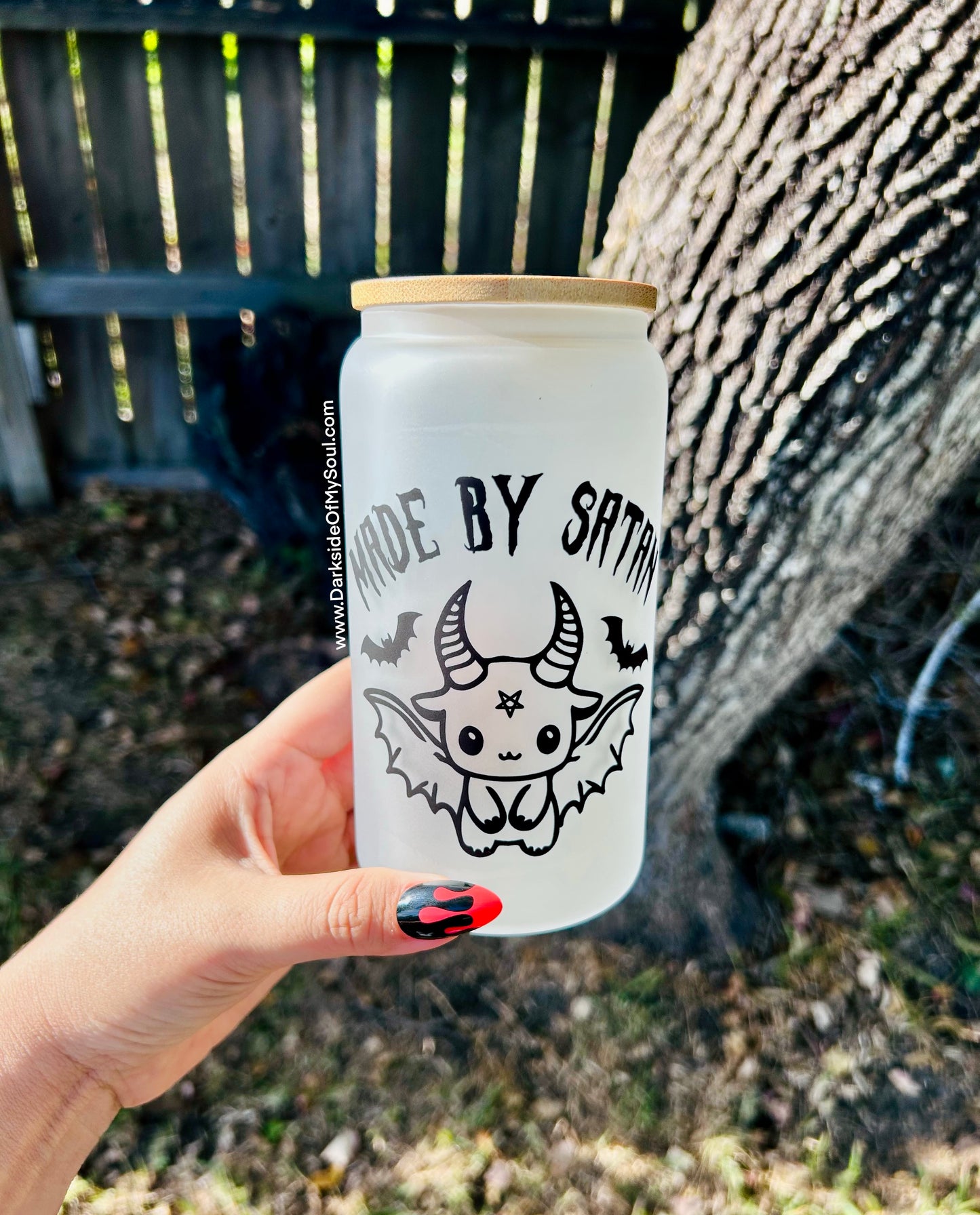 Made By Satan | 16oz. Frosted Glass Cup