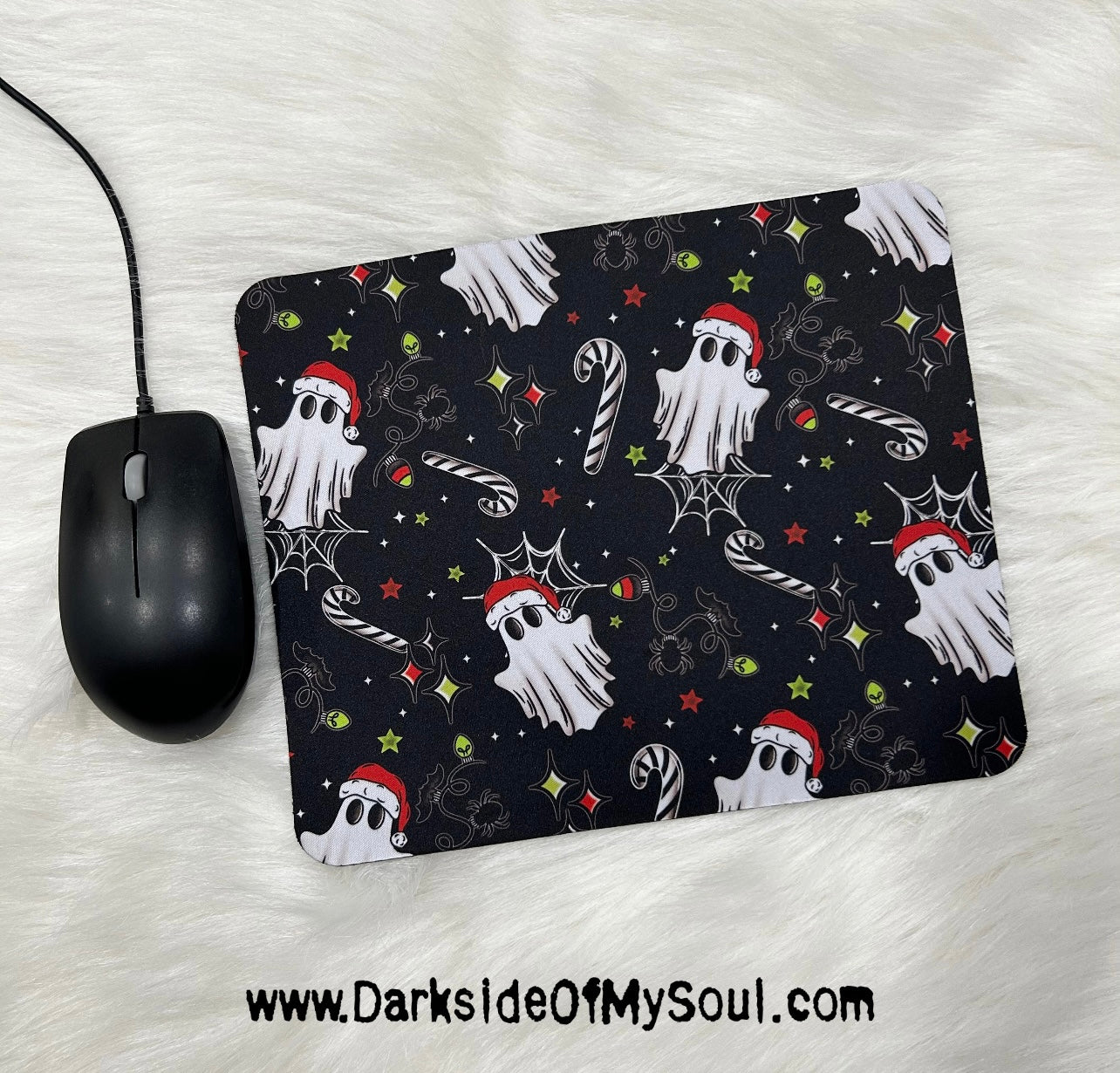 Spooky Christmas Ghosts Mousepad