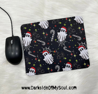 Spooky Christmas Ghosts Mousepad