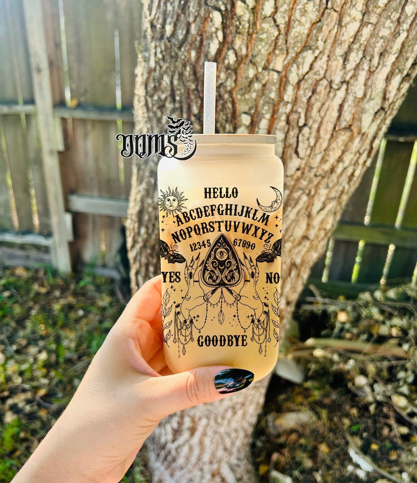 Witchy Ouija | 16oz. Frosted Glass Cup