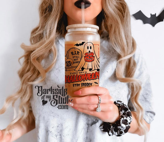 Everyday Is Halloween | 16oz.  Frosted Glass Cup