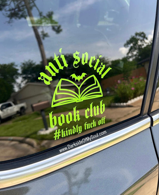 Anti Social Book Club Decal