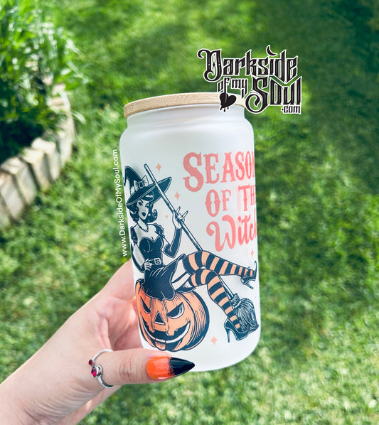 Season Of The Witch | 16oz. Frosted Glass Cup