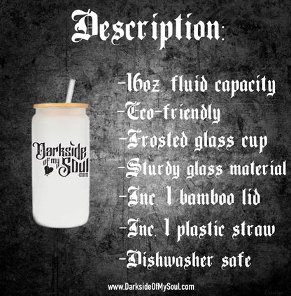 The Morbid The Merrier | 16oz. Frosted Glass Cup