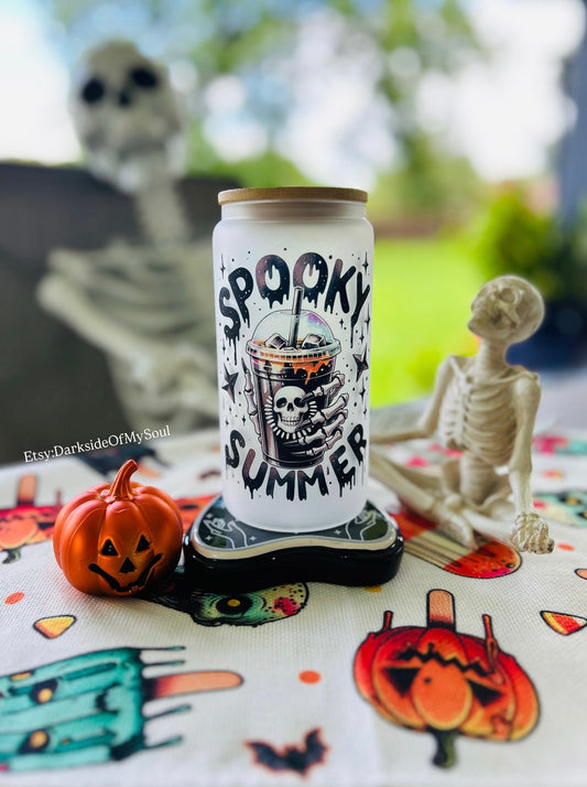 Spooky Summer | 16oz. Frosted Glass Cup