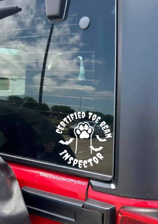Certified Toe Bean Inspector Decal