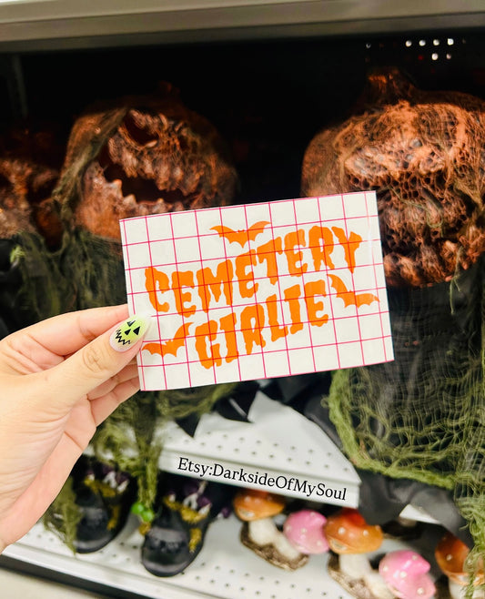 Cemetery Girlie Decal