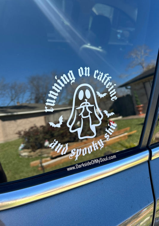 Running On Caffeine And Spooky Shit Decal