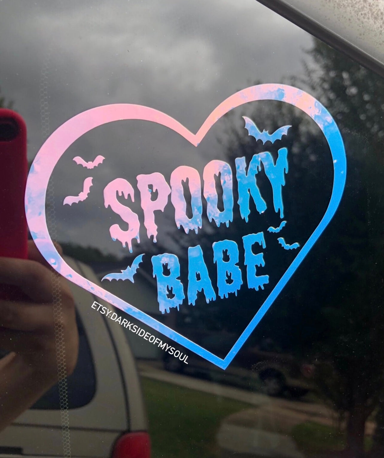 Spooky Babe Heart Decal