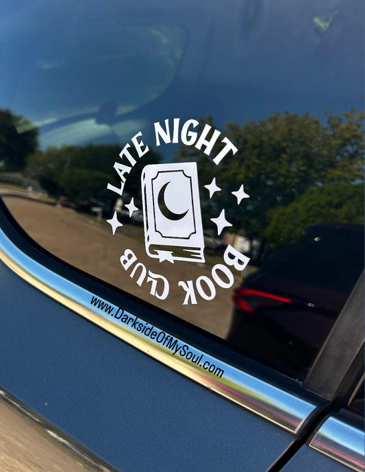 Late Night Book Club Decal