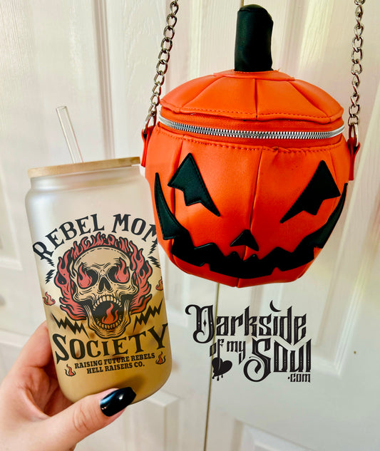 Rebel Mom Society | 16oz. Frosted Glass Cup