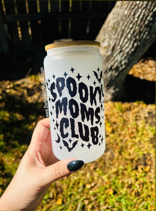 Spooky Moms Club | 16oz. Frosted Glass Cup