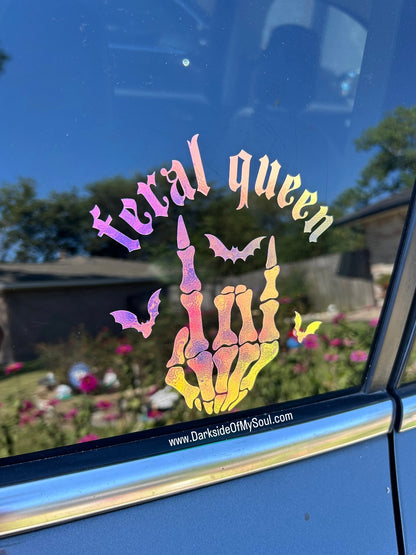 Feral Queen Skeleton Decal