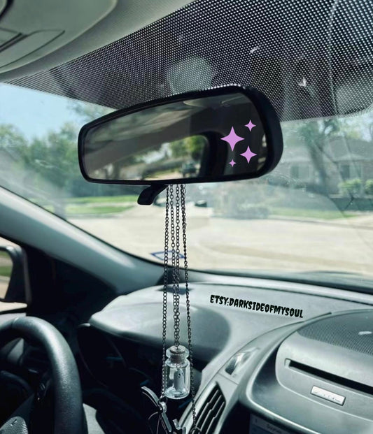 Rear View Mirror Sparkles Decal