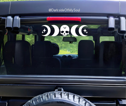Skull Moon Phase Decal